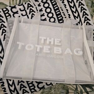 Marc Jacobs White Transparent Large Tote Bag RARE w/dust bag